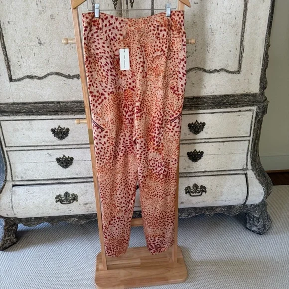 Dries Van Noten Animal Print Trousers in Orange and Red - Picture 7 of 7